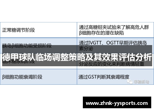 德甲球队临场调整策略及其效果评估分析